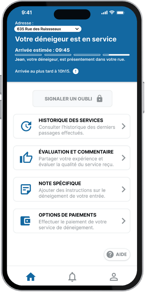 Application mobile client SnowMate
